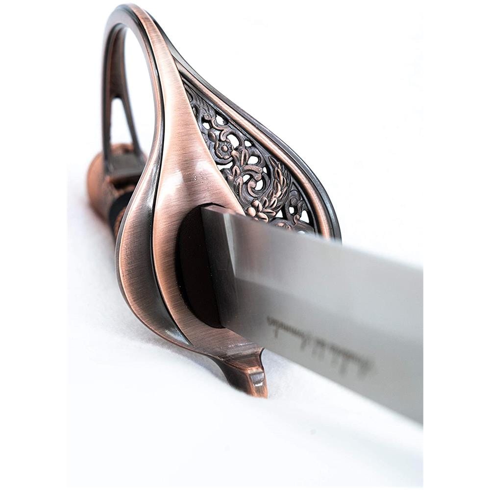 Sciabola Del Sommelier Con Cassetta In Legno Da Esposizione - Manico Color Bronzo - 2 Laccetti Ornamentali Inclusi - Foto 8
