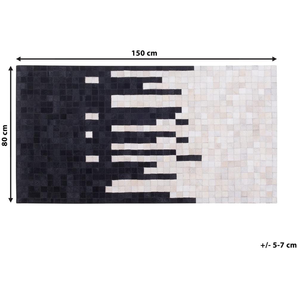 Tappeto Rettangolare In Pelle - 80x150cm - Bolu - Foto 2
