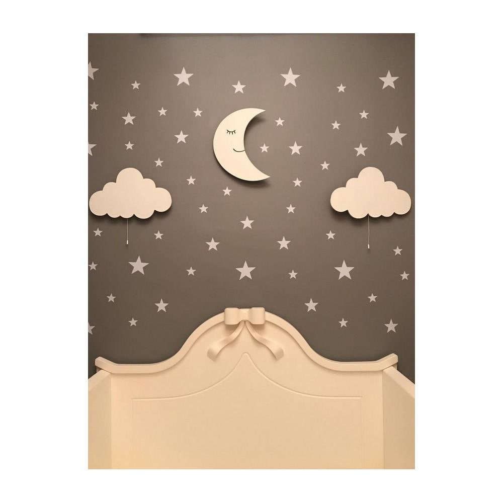 Sticker Per Bambini Stars - Stelle - Per Bambini - Da Parete - Bianco In Vinile, 24 X 0,15 X 29 Cm - Foto 4