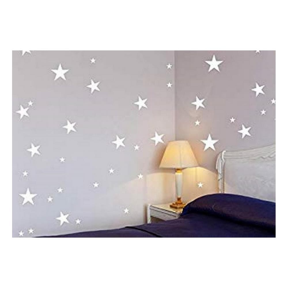 Sticker Per Bambini Stars - Stelle - Per Bambini - Da Parete - Bianco In Vinile, 24 X 0,15 X 29 Cm - Foto 2