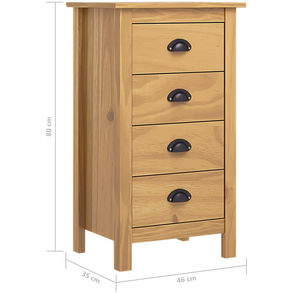 Credenza Hill 46x35x80 cm Legno Massello di Pino - Foto 7