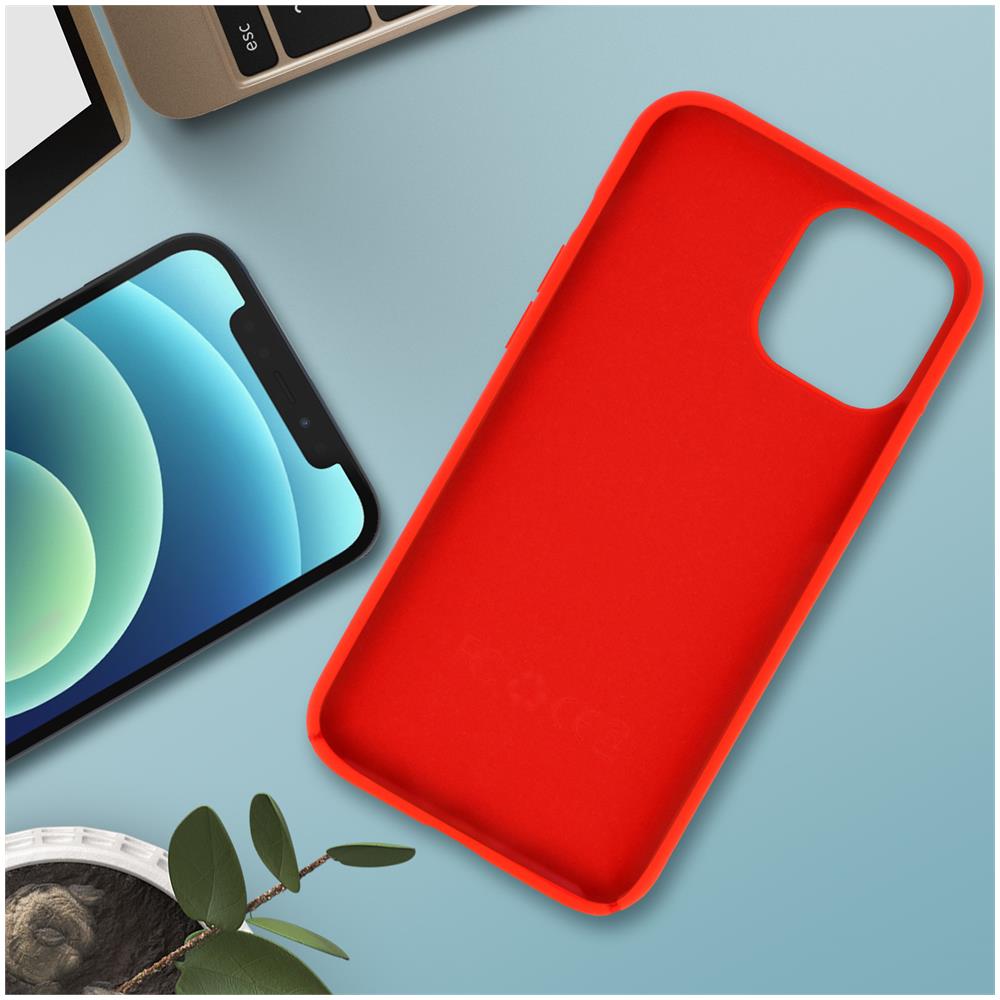 Cover Silicone Iphone 12 Pro Max Semi-rigida Opaca Soft Touch Rosso - Foto 2