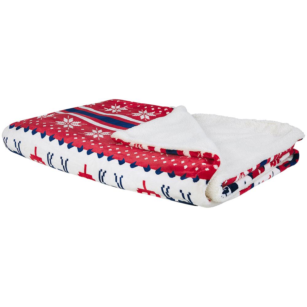 Coperta 200 X 220 Cm Rossa E Blu Reka - Foto 1