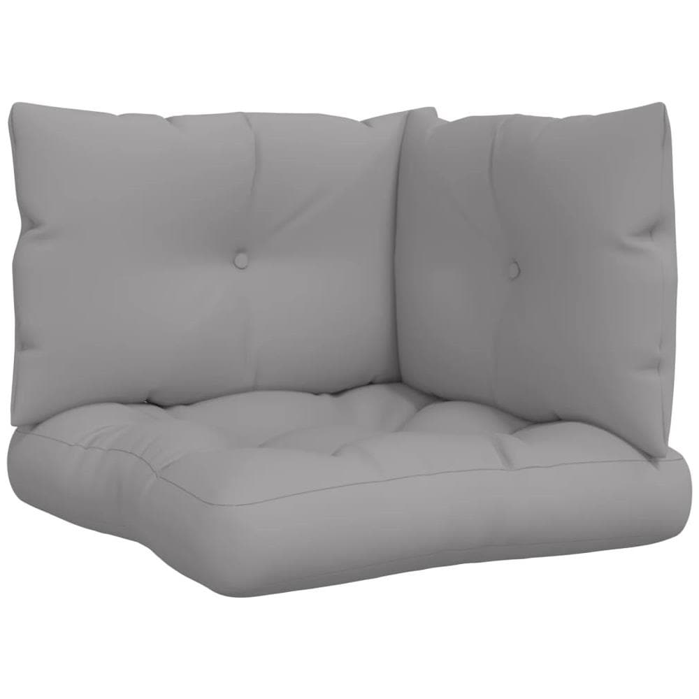 Cuscini per Pallet 3 pz Grigi in Tessuto - Foto 1