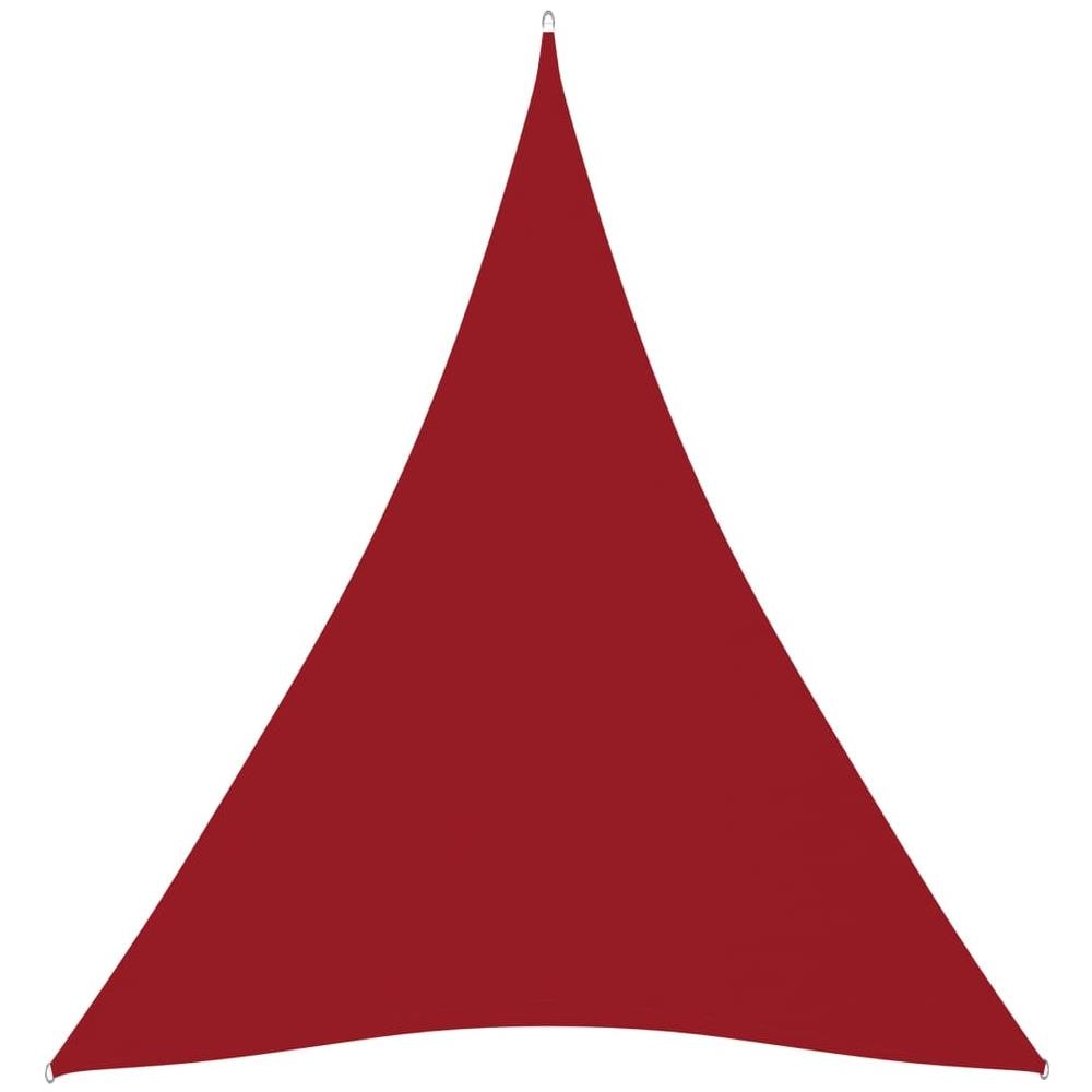 Parasole a Vela Oxford Triangolare 5x7x7 m Rosso - Foto 1