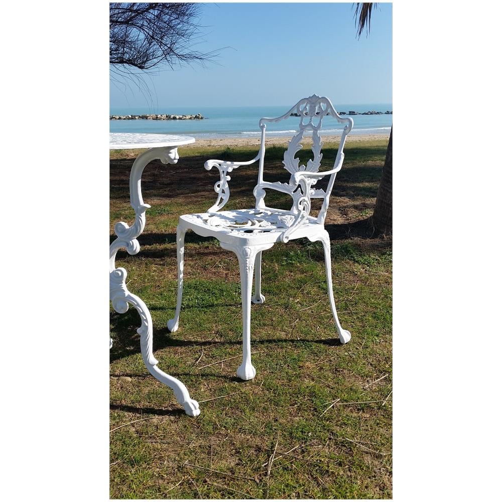 Poltrona In Alluminio Bianca Mod. laura Per Casa Esterno Giardino - Foto 1