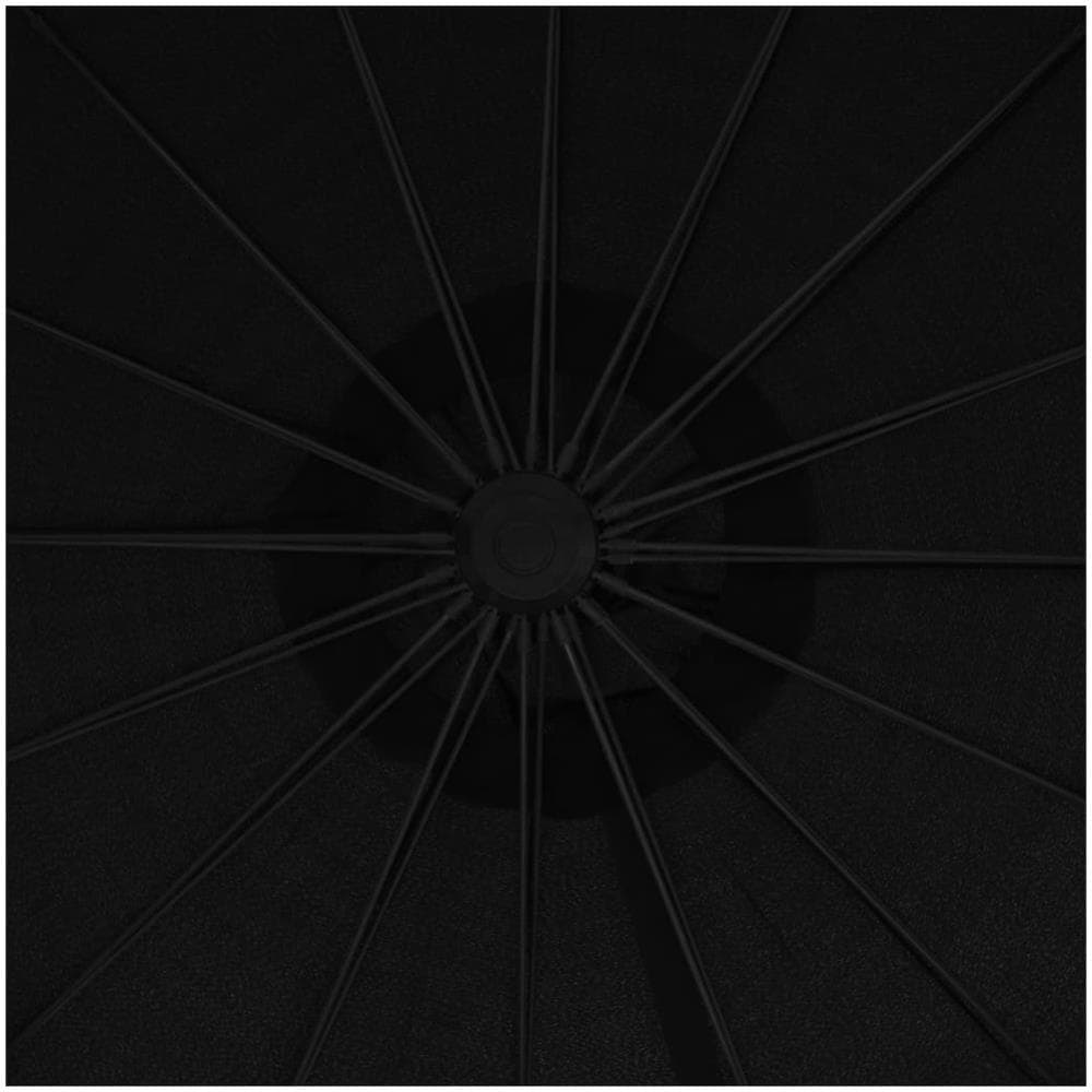 Ombrellone a Sbalzo Nero 3 m Palo in Alluminio - Foto 3