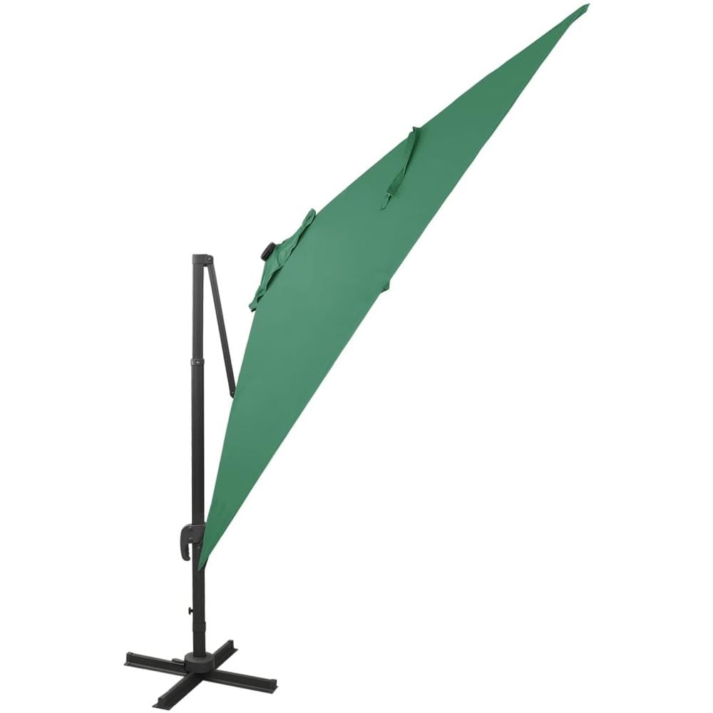 Ombrellone a Sbalzo con Palo e Luci a LED Verde 300 cm - Foto 3