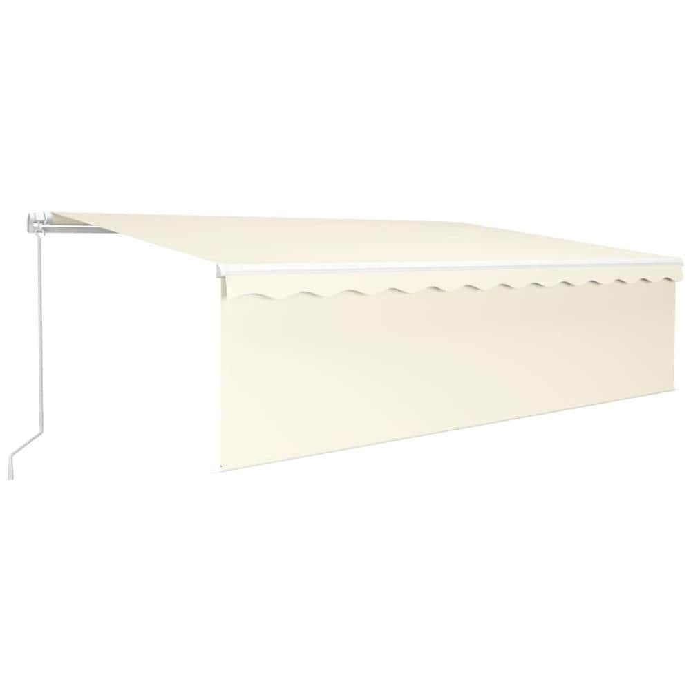 Tenda Retrattile Manuale con Parasole 5x3m Crema - Foto 1