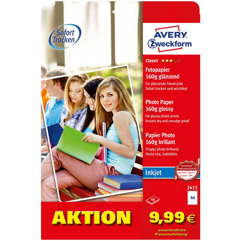 Classic Inkjet, DIN A4, 160 g, 160 g / m², Lucida, A4 - Foto 1