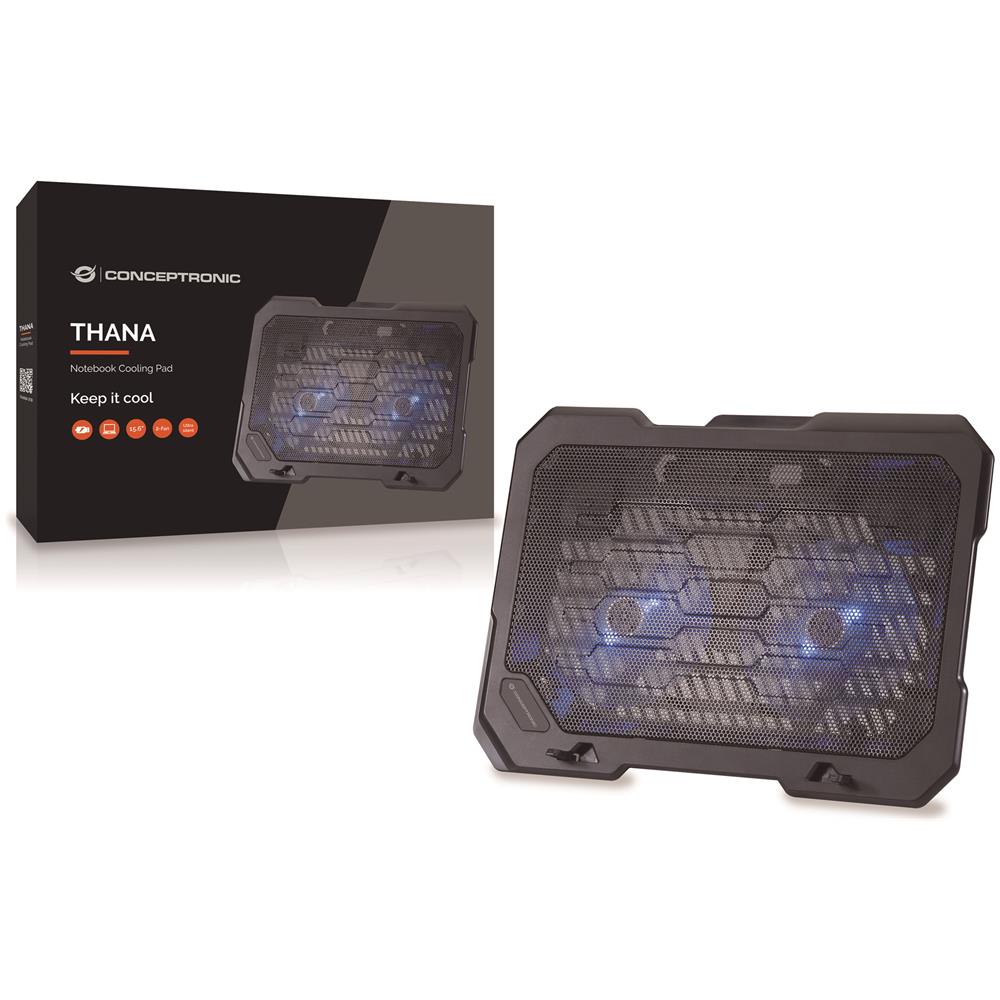 THANA01B base di raffreddamento per notebook 39,6 cm (15.6) Nero - Foto 2