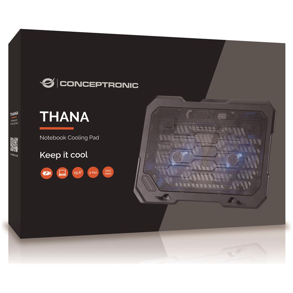 THANA01B base di raffreddamento per notebook 39,6 cm (15.6) Nero - Foto 3