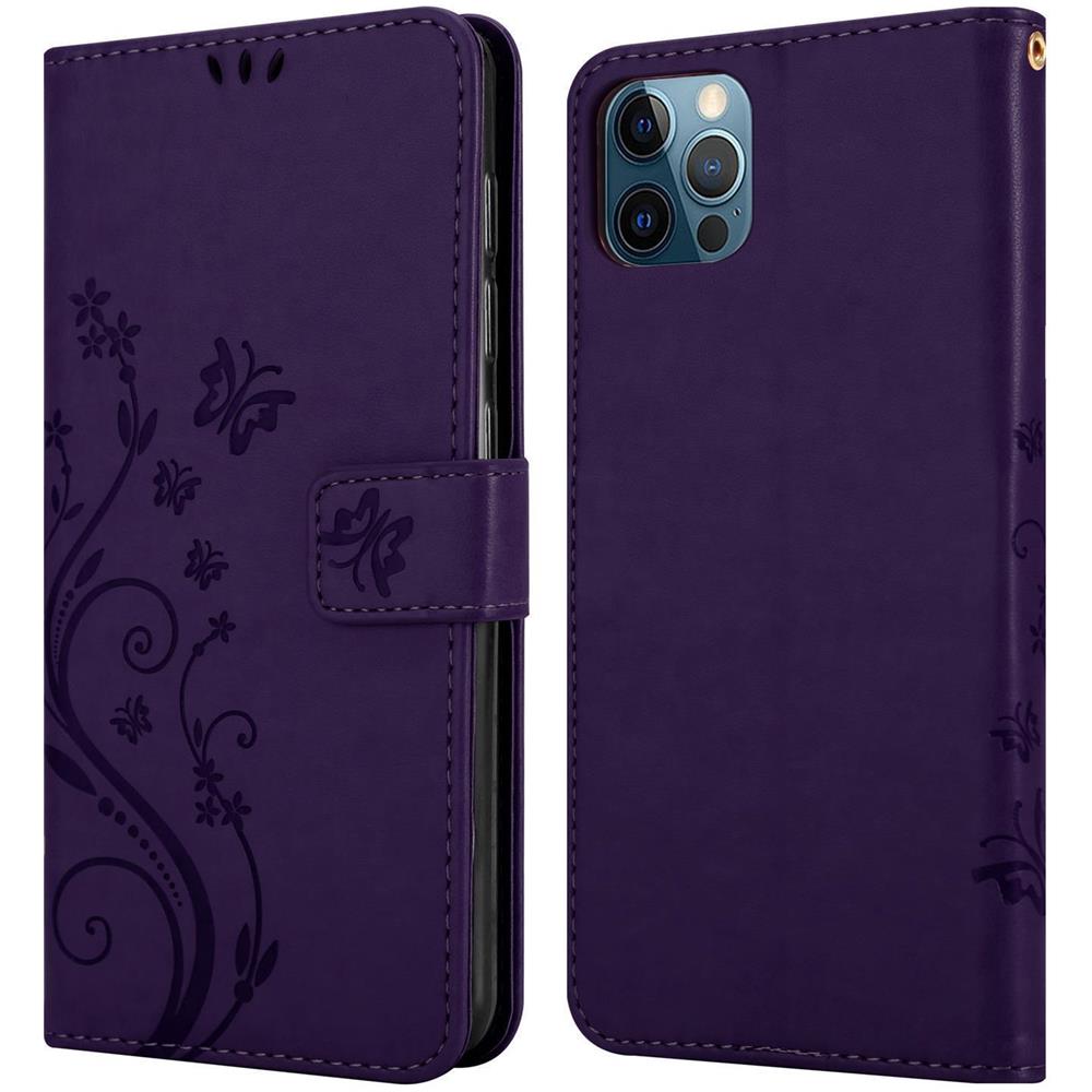 Cadorabo Custodia Compatibile Con Apple Iphone 13 In Lilla Scuro Fiore - Coperchio Protettivo In Design Floreale Con Chiusura Magnetica, Funzione Stand E Slot Per Carte - Foto 8