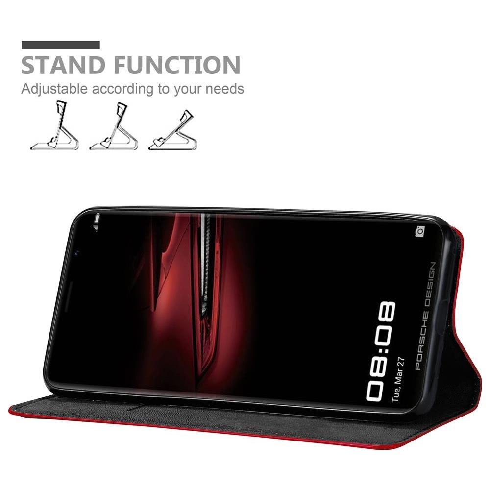 Custodia Compatibile Con Huawei Mate Rs In Rosso Mela - Coperchio Protettiva Con Chiusura Magnetica, Funzione Stand E Tasca Per Le Carte - Foto 2