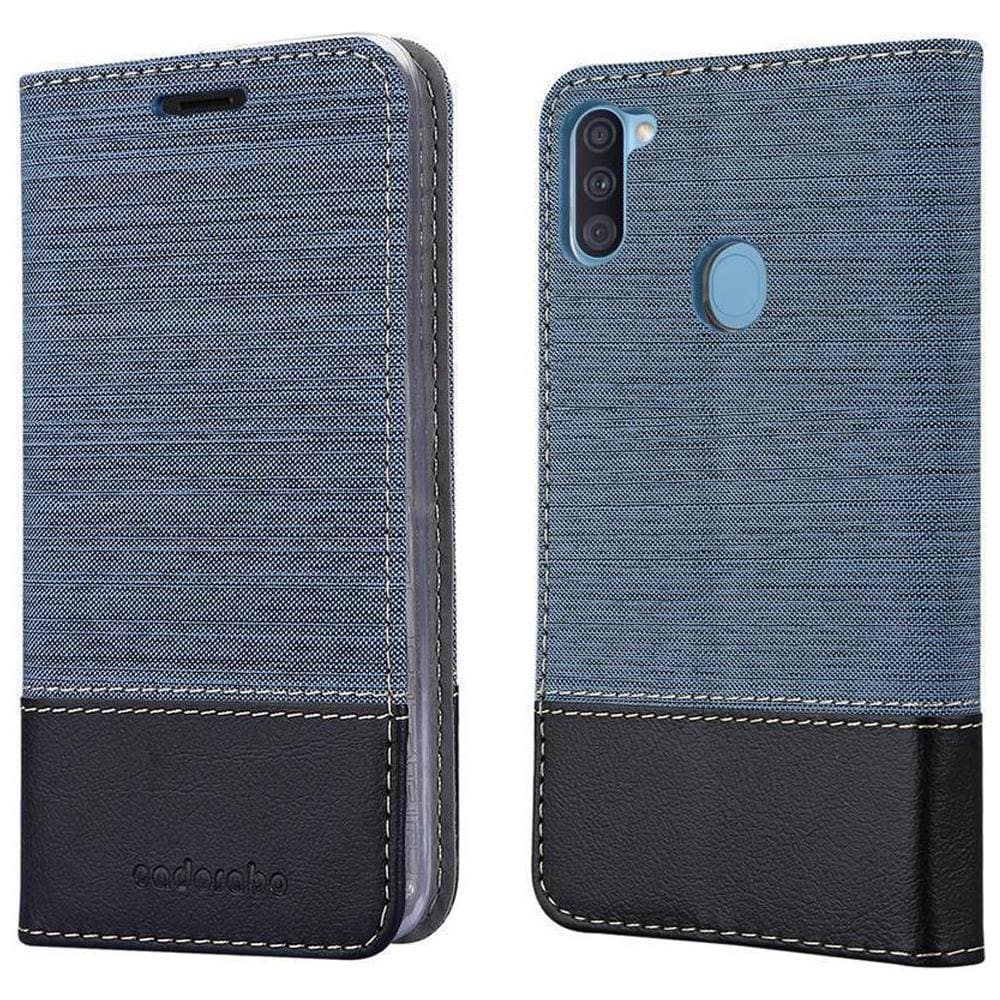 Custodia Compatibile Con Samsung Galaxy A11 In Blu Scuro Nero - Coperchio Protettiva Con Chiusura Magnetica, Funzione Stand E Tasca Per Le Carte - Foto 8