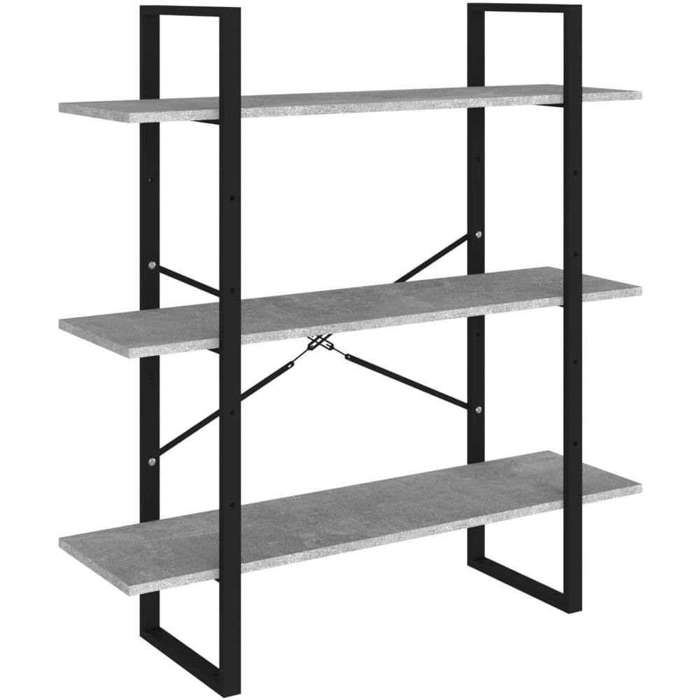 Libreria Grigio Cemento 100x30x105 cm in Legno Multistrato - Foto 2