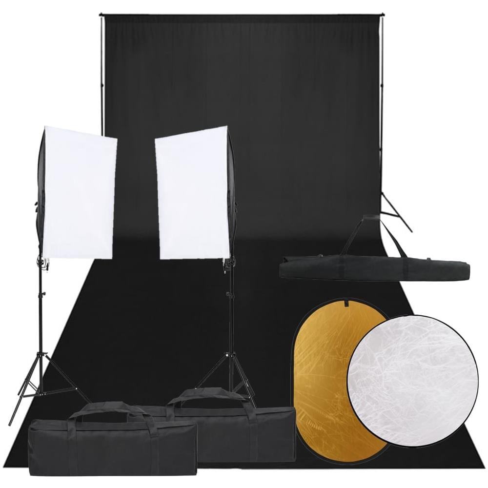 Kit Per Studio Fotografico Con Set Luci, Fondale E Riflettore - Foto 1