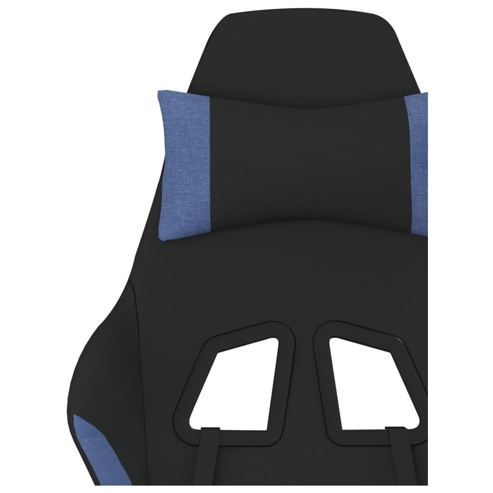 Sedia Da Gaming Nero E Blu In Tessuto - Foto 10