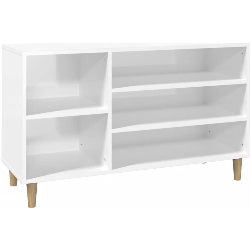 Scarpiera Bianco Lucido 102x36x60 Cm In Legno Multistrato - Foto 2