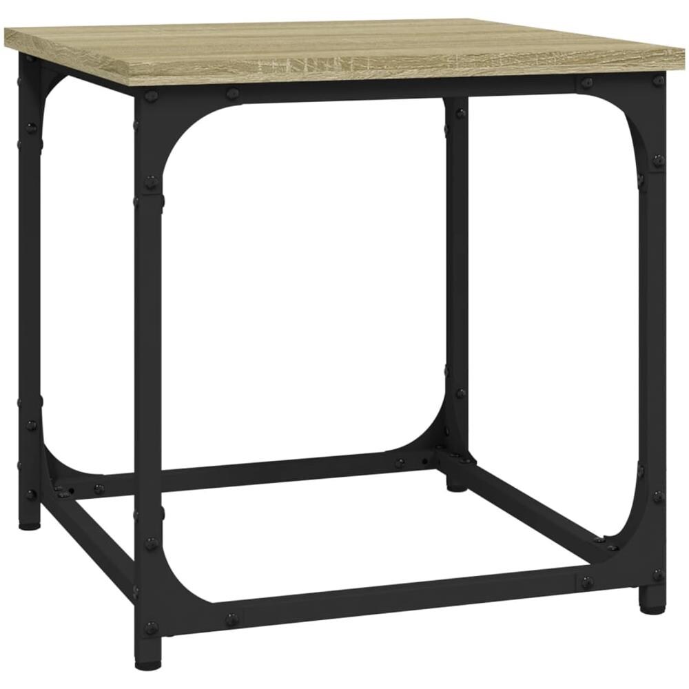 Tavolino Rovere Sonoma 40x40x40 Cm In Legno Multistrato - Foto 2
