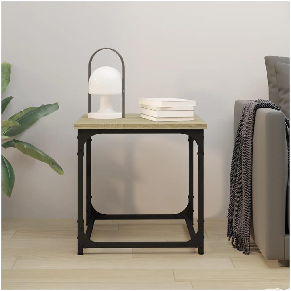Tavolino Rovere Sonoma 40x40x40 Cm In Legno Multistrato - Foto 3
