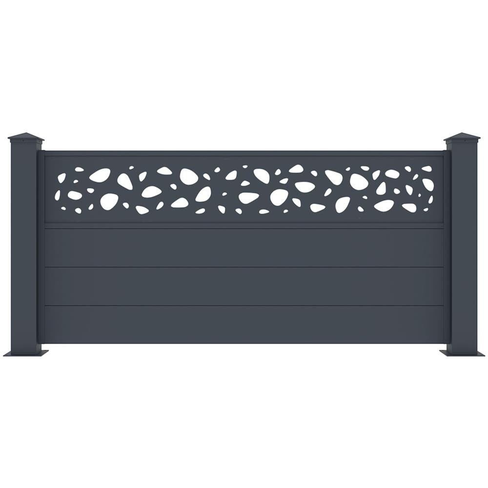 Recinzione Semiforata In Alluminio Sunny 190h90 Grey - Foto 1