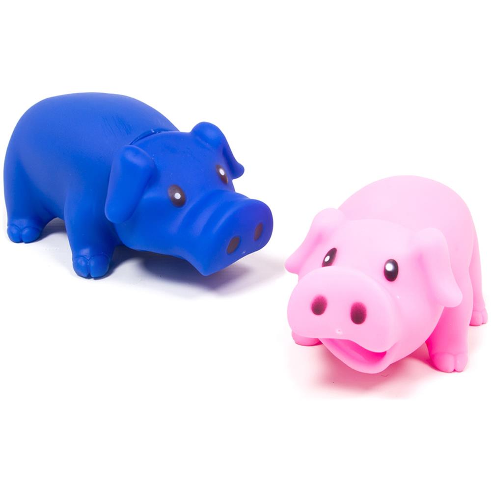 Set 2 Pezzi Giocattolo Per Animali Domestici Modello Piggy Friends Rosa E Blu - Foto 1