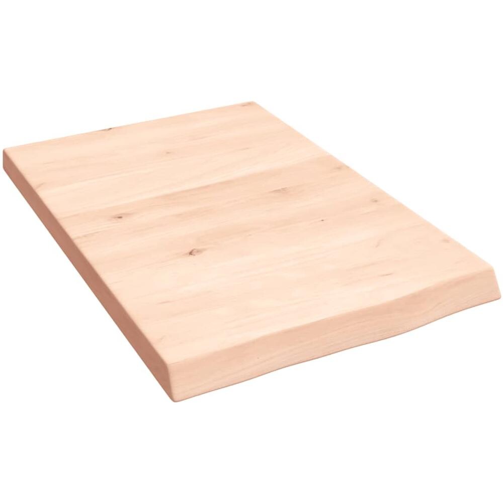 Ripiano a Parete 40x60x (2-4) cm Massello Rovere Non Trattato - Foto 1