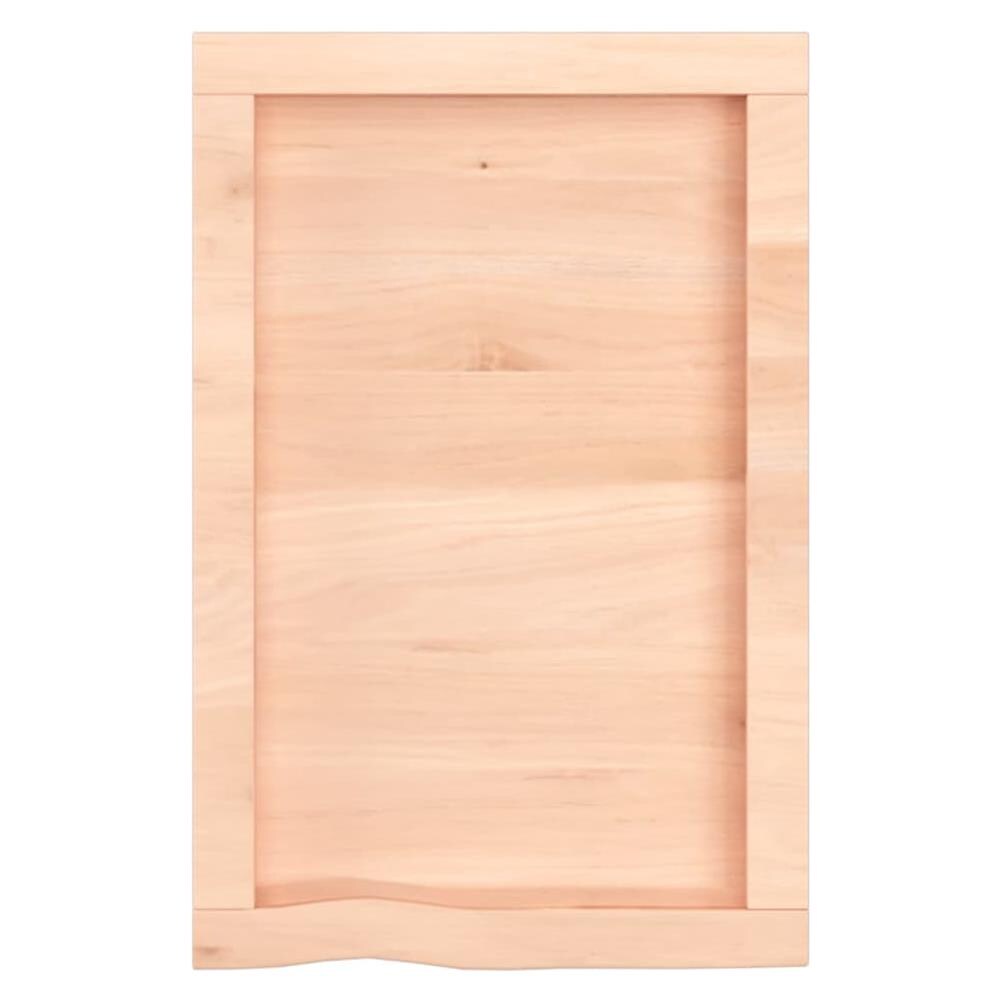 Ripiano a Parete 40x60x (2-4) cm Massello Rovere Non Trattato - Foto 6