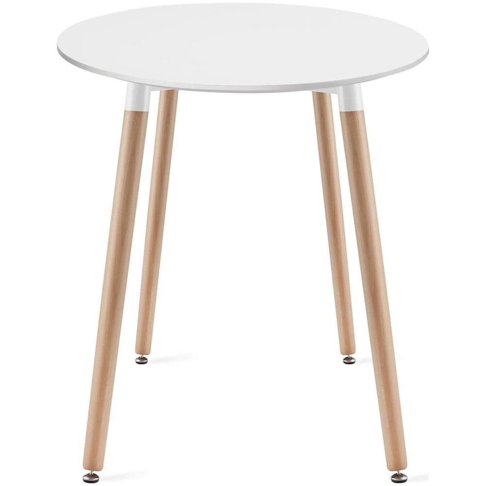 Tavolo rotondo KAMI con gambe in faggio bianco 60 cm - Foto 2