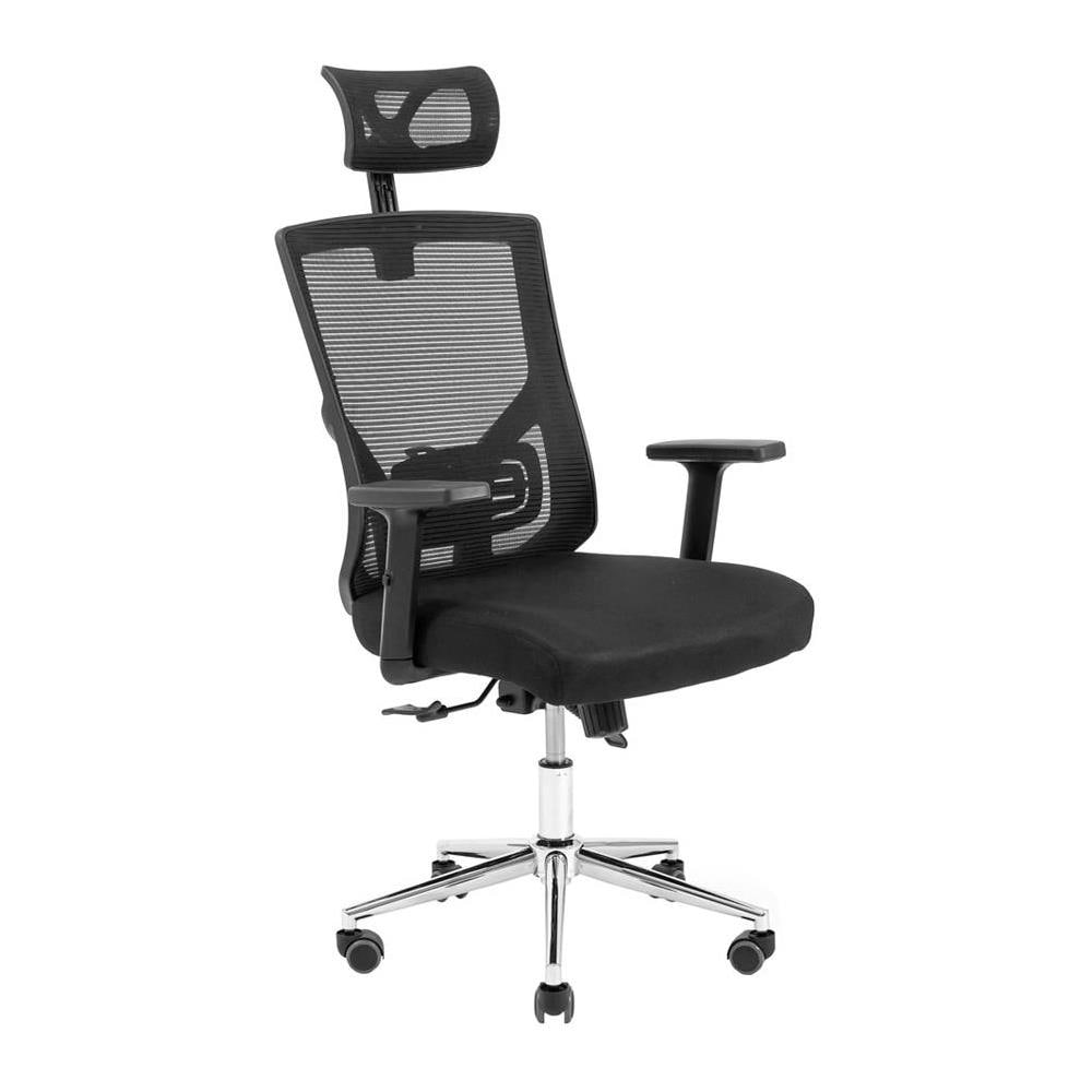 Sedia da ufficio ergonomica in rete Roger Chrome Anyfix M-2 Nero - Foto 1
