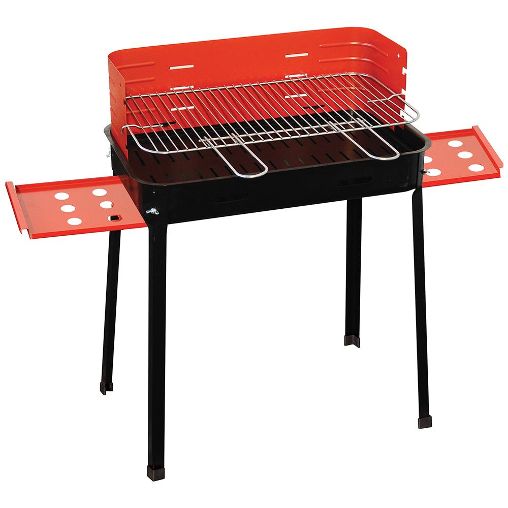 Barbecue A Carbonella 45x35xh80cm Con Ripiani Laterali Griglia 503c - Foto 1