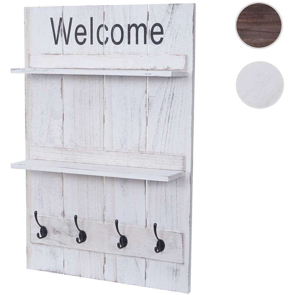 Serie Vintage set 2x appendiabiti guardaroba Family Home paulonia ~ bianco