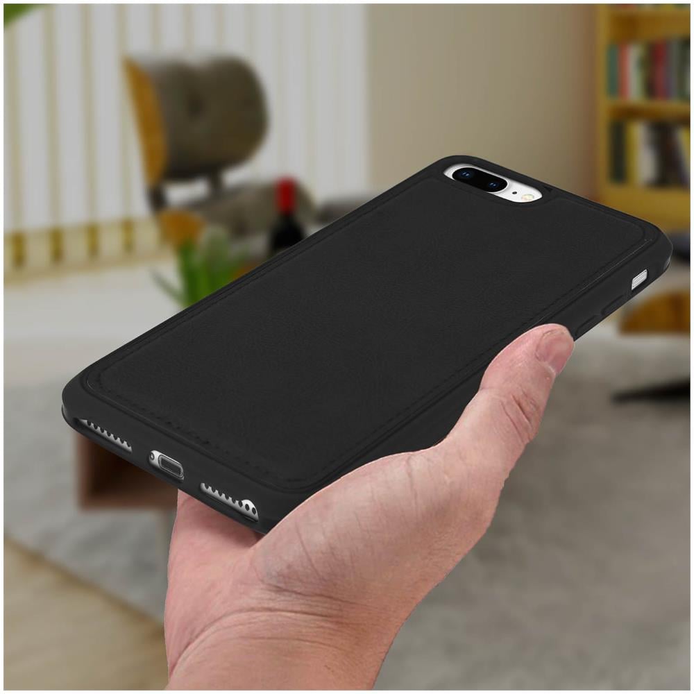 Custodia Iphone 6 Plus / 6s Plus / 7 Plus / 8 Plus Portafoglio Cover Amovibile - Nero - Foto 5