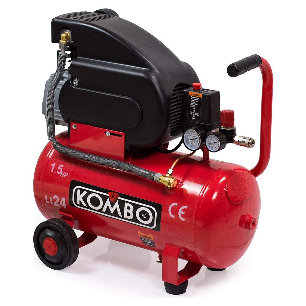 Compressore Ad Aria Elettrico Da 24 Lt 8bar 1.5cv Gonfaggio Pittura Ko277 - Foto 1