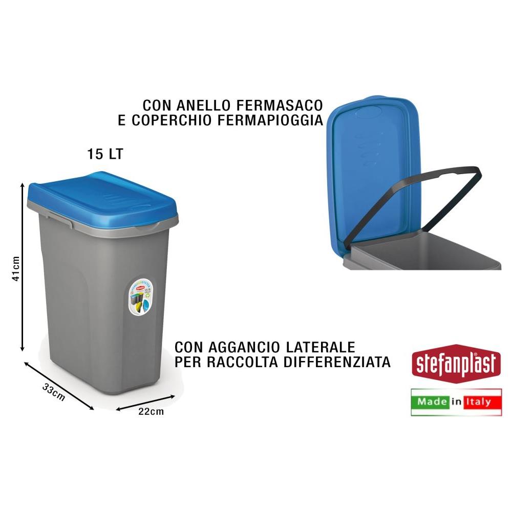 Pattumiera C / Cop. Blu Lt. 15 - Foto 1