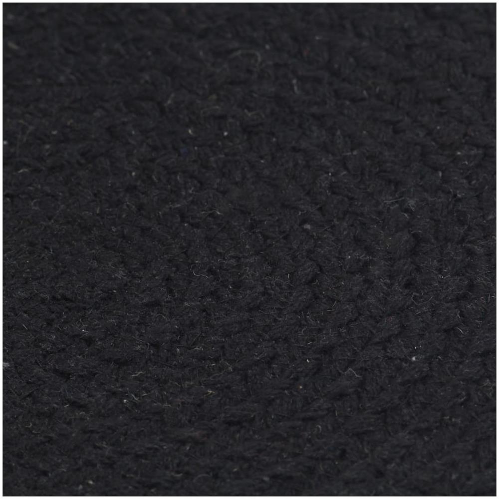 Tovagliette 6 Pz Nero Neutro 38 Cm Rotonde In Cotone - Foto 3