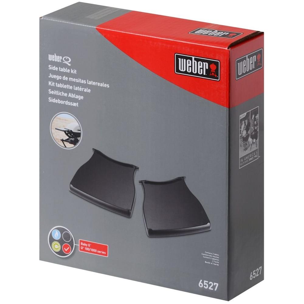 Set di 2 Ripiani Ribaltabili per Barbecue Q 1000 Colore Nero - Foto 2