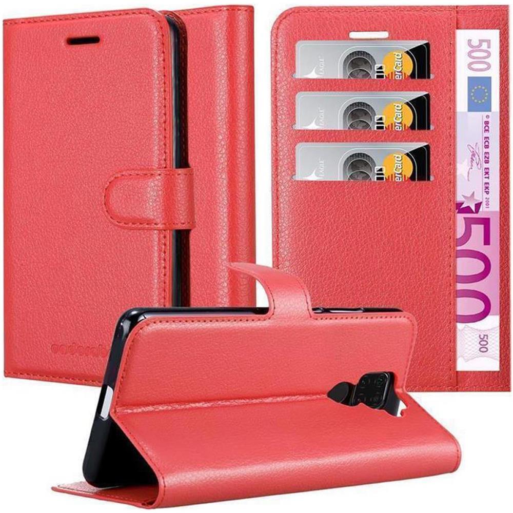 Custodia Compatibile Con Huawei Mate 30 Lite In Rosso Carminio - Coperchio Protettiva Con Chiusura Magnetica, Funzione Stand E Tasca Per Le Carte - Foto 1