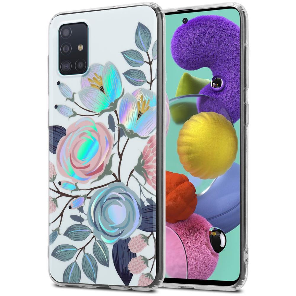Custodia Compatibile Con Samsung Galaxy A51 4g / M40s Con Peonie Fiori - Coperchio Protettivo In Silicone Tpu Con Motivo Floreale - Foto 1