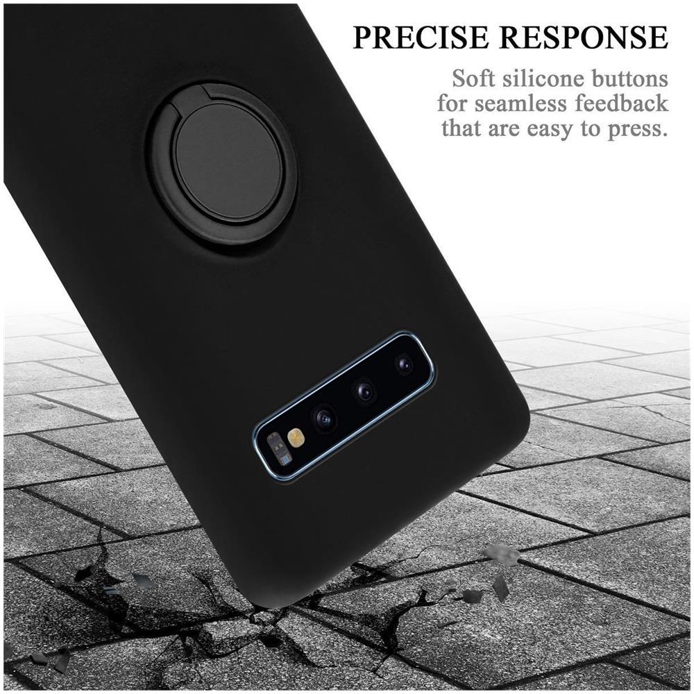 Custodia Compatibile Con Samsung Galaxy S10 4g In Liquid Nero - Coperchio Protettivo In Silicone Tpu Flessibile Con Anello - Foto 8