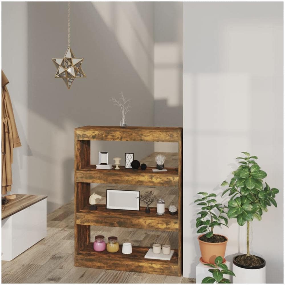 Libreria / divisorio Rovere Fumo 80x30x103 Cm Legno Multistrato - Foto 1