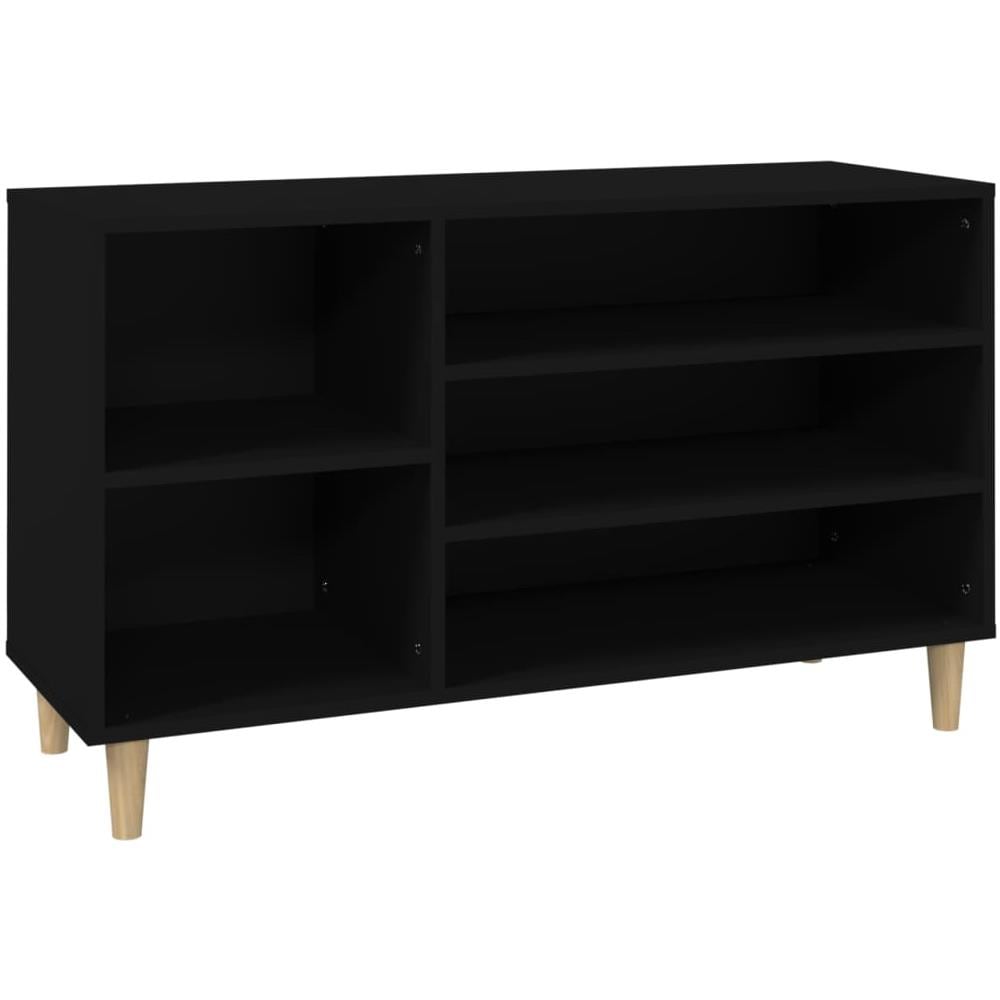 Scarpiera Nera 102x36x60 Cm In Legno Multistrato - Foto 2