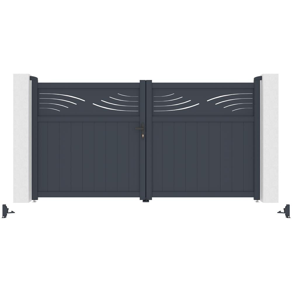 Cancello A Battente In Alluminio 3m Halti 300b160 - Foto 2