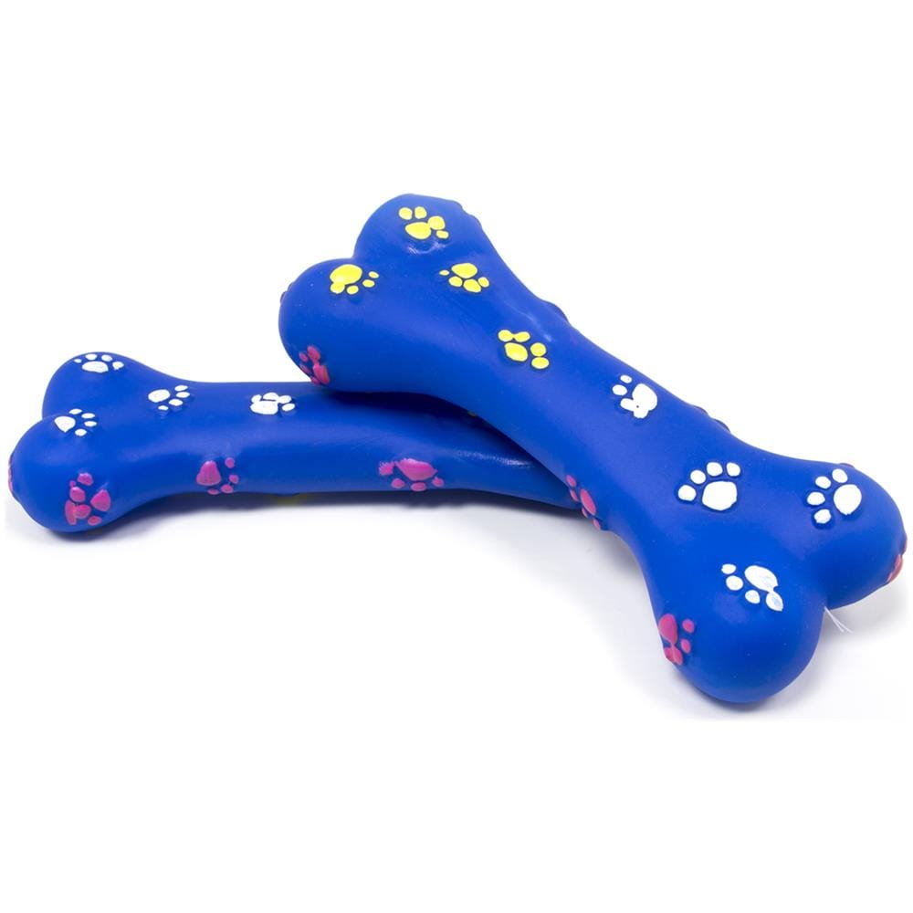 Gioco Pet Resistente Per Animali Domestici Con Effetti Sonori Modello Osso Blu 1 Pezzo Blu - Foto 1