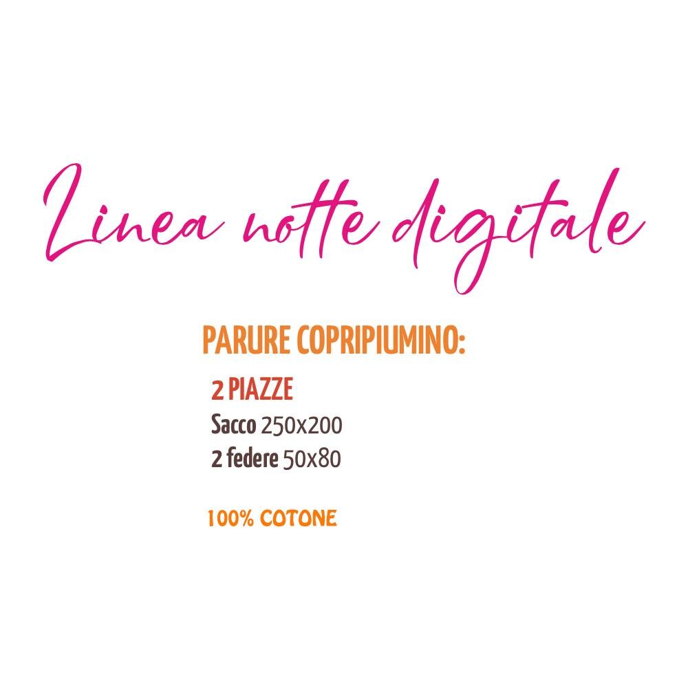 Sacco Copripiumino Federe Letto Matrimoniale Digitale Cotone Quadrifoglio - Foto 2