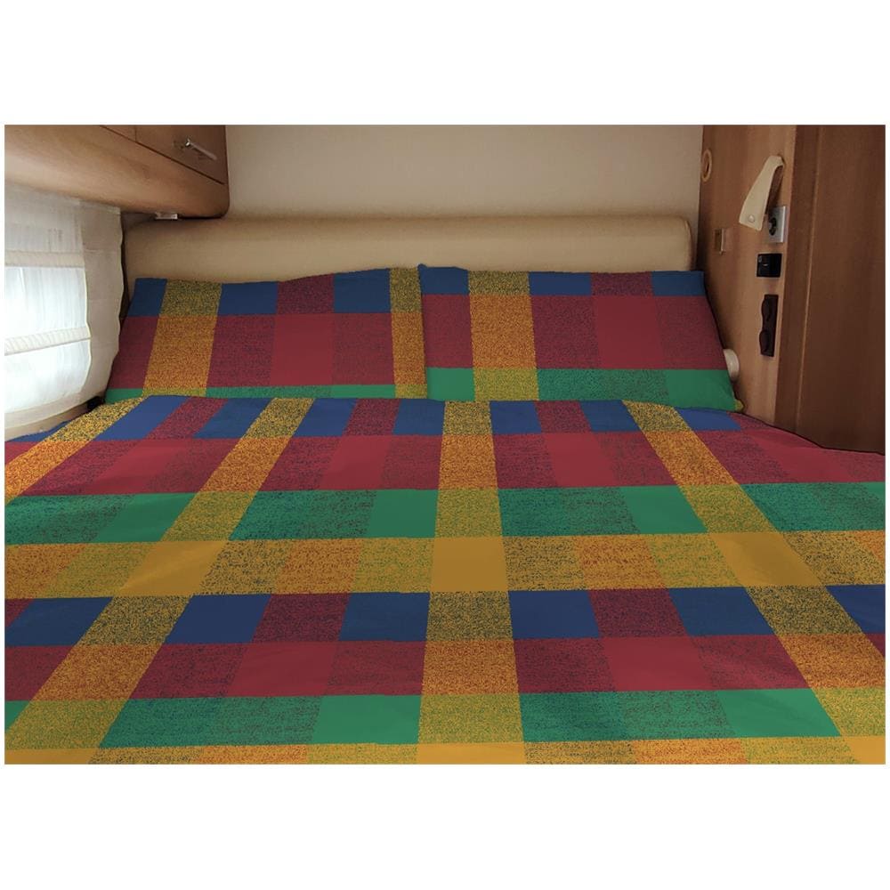 Sacco Copripiumino Camper Roulotte 100% Cotone Personalizzabile Varie Fantasie Singolo Scotland Rosso - Foto 1