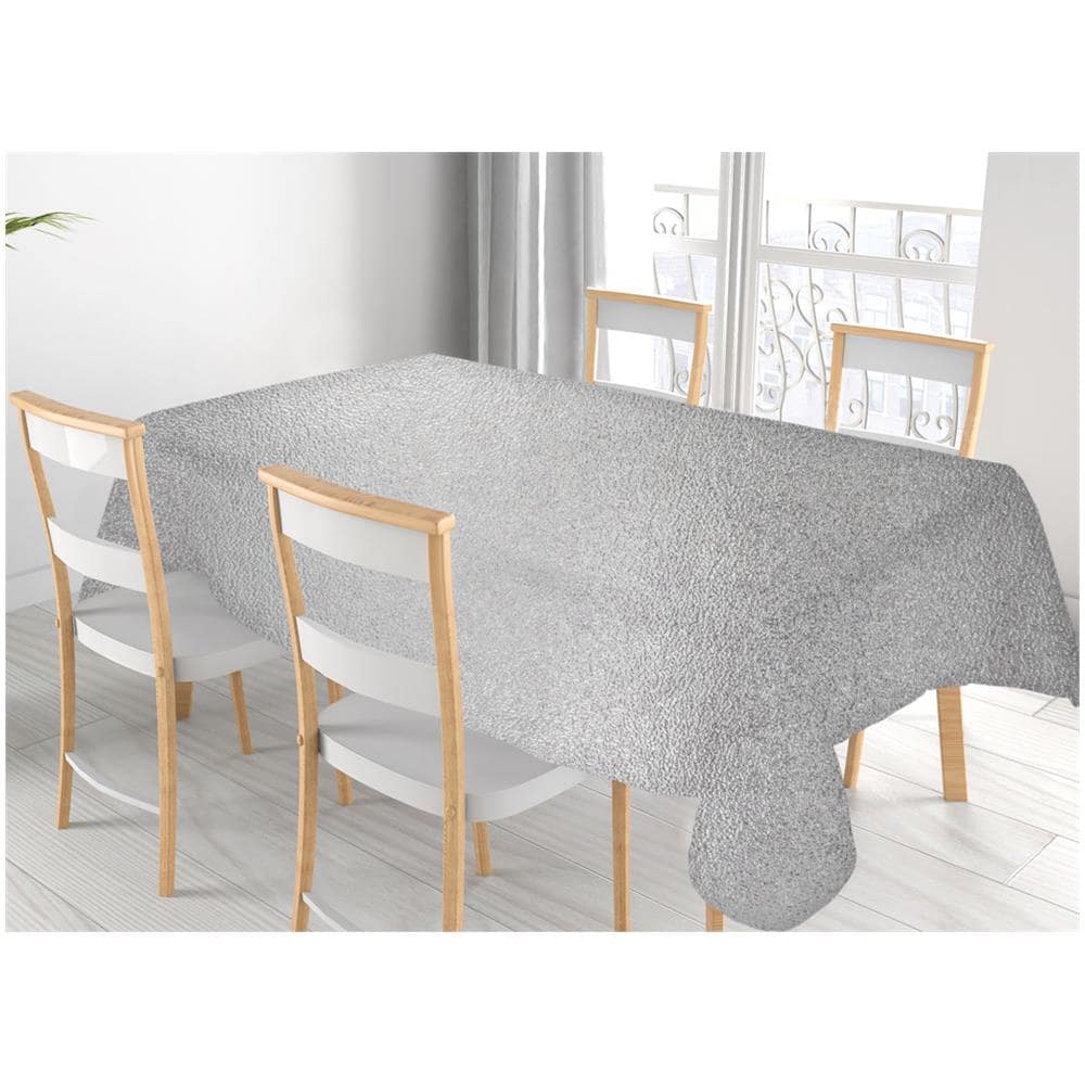 Tovaglia Natalizia Antimacchia Plastificata Pvc Glitter Argento Proteggi Tavolo Natale 140x190 Glitter Argento - Foto 1