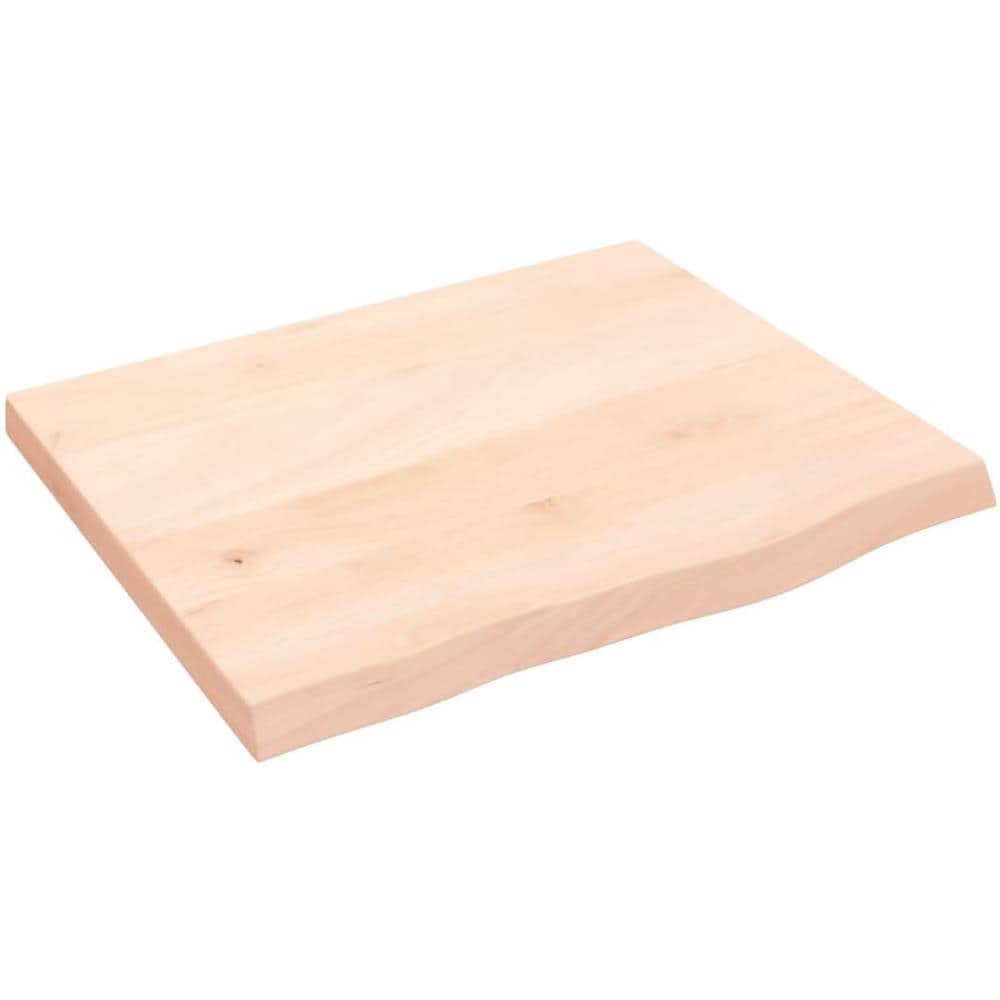 Ripiano a Parete 60x50x (2-4) cm Massello Rovere Non Trattato - Foto 1
