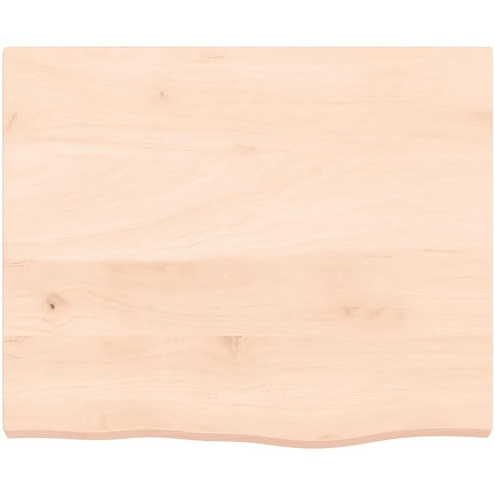 Ripiano a Parete 60x50x (2-4) cm Massello Rovere Non Trattato - Foto 2